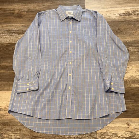 Charles Tyrwhitt Checkered Blue Mens 3XL Long Sleeve Non Iron‎ Button Up Shirt - Picture 1 of 7